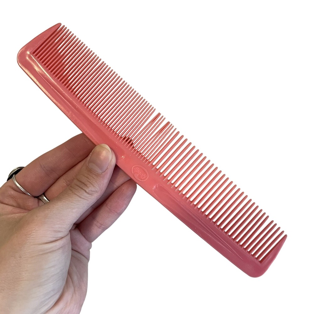 Vintage Goody Light Pink‎ Plastic Hair Comb Made in USA Wide Pocket Unbreakable
